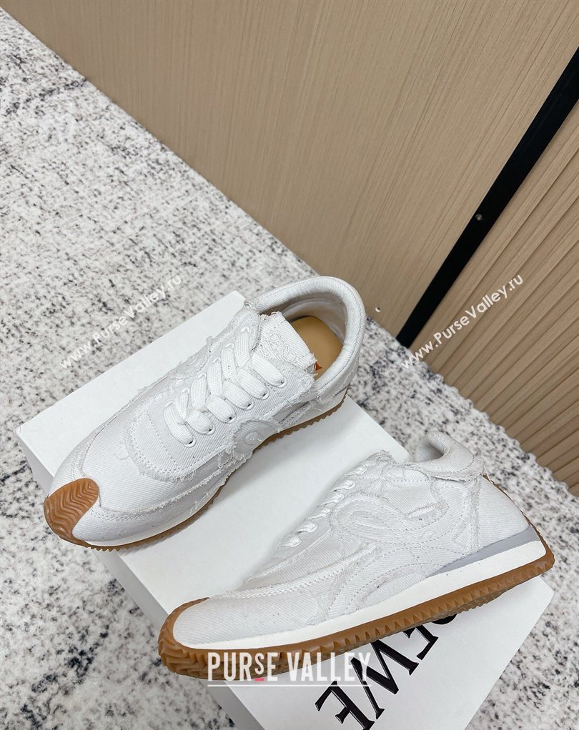 Loewe Flow Runner Sneakers in Denim with Bow White 2026 0226 (MD-260226070)