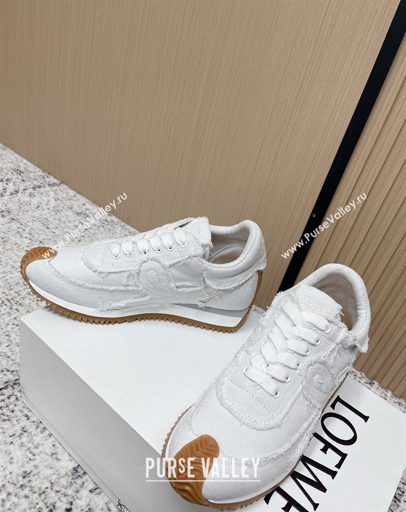 Loewe Flow Runner Sneakers in Denim with Bow White 2026 0226 (MD-260226070)