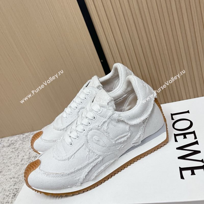 Loewe Flow Runner Sneakers in Denim with Bow White 2026 0226 (MD-260226070)