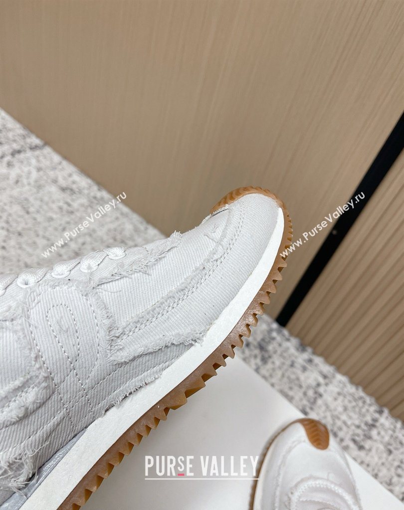 Loewe Flow Runner Sneakers in Denim with Bow White 2026 0226 (MD-260226070)