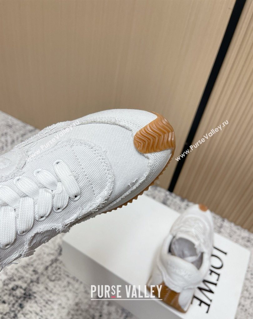 Loewe Flow Runner Sneakers in Denim with Bow White 2026 0226 (MD-260226070)