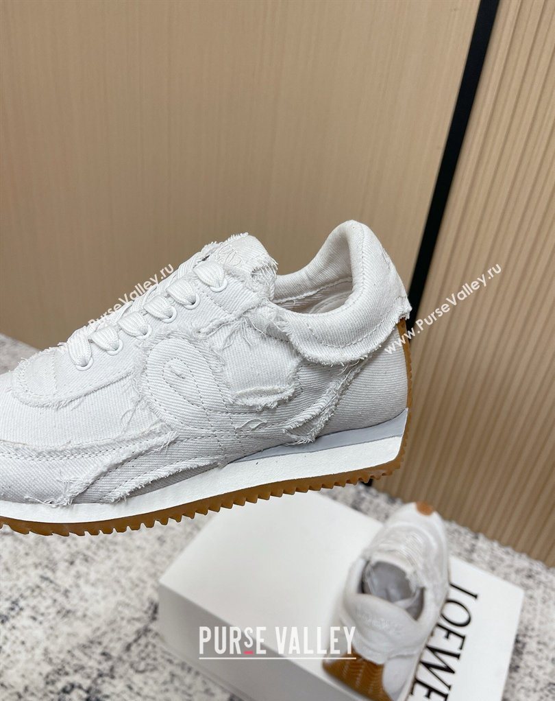 Loewe Flow Runner Sneakers in Denim with Bow White 2026 0226 (MD-260226070)