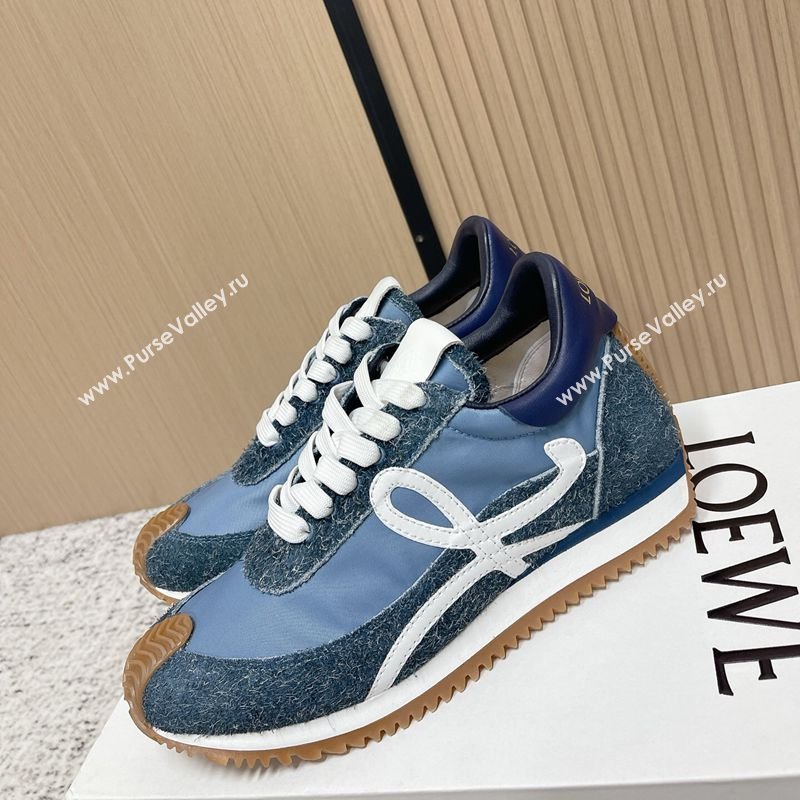 Loewe Flow Runner Sneakers in Nylon and Felt Blue 2026 0226 (MD-260226072)