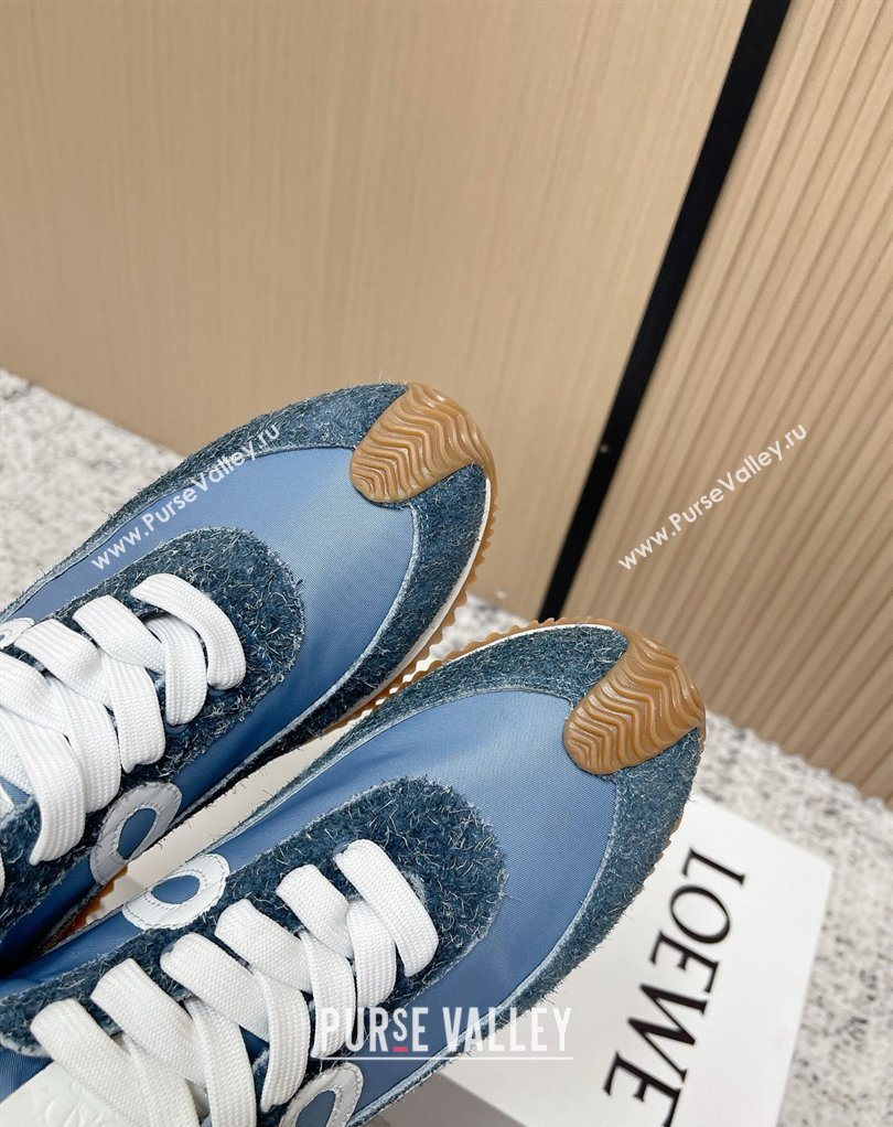 Loewe Flow Runner Sneakers in Nylon and Felt Blue 2026 0226 (MD-260226072)