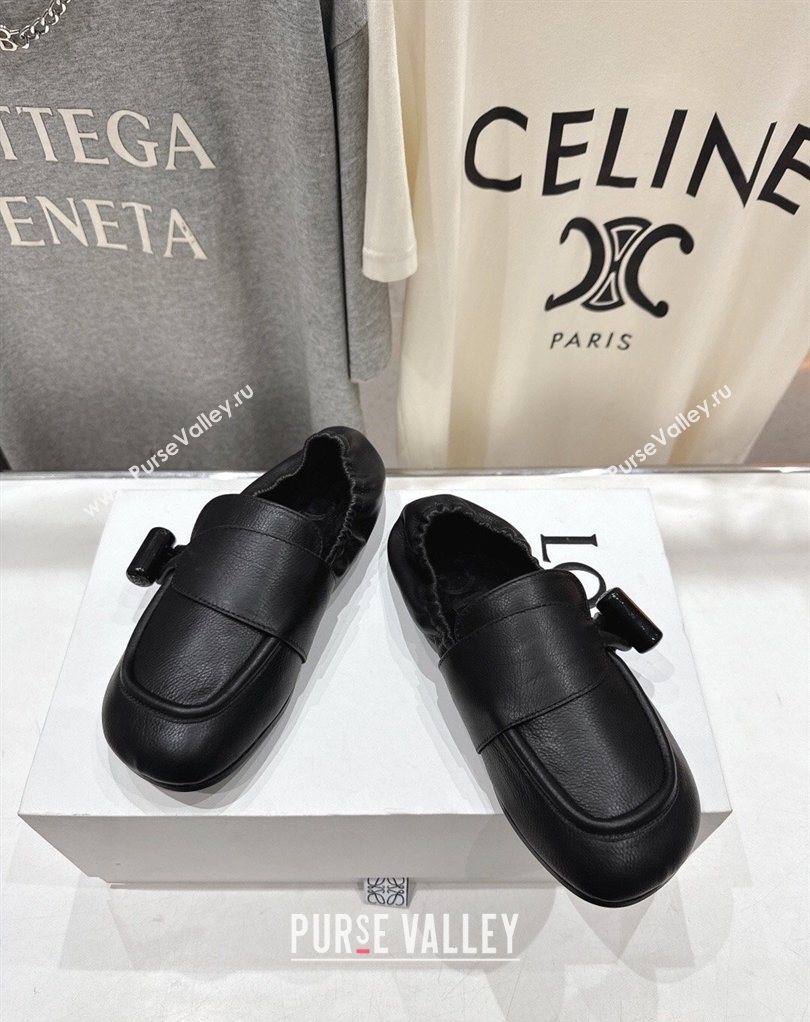 Loewe Toggle Loafers in Shiny Smooth Calfskin Leather Black 2026 (MD-260226009)