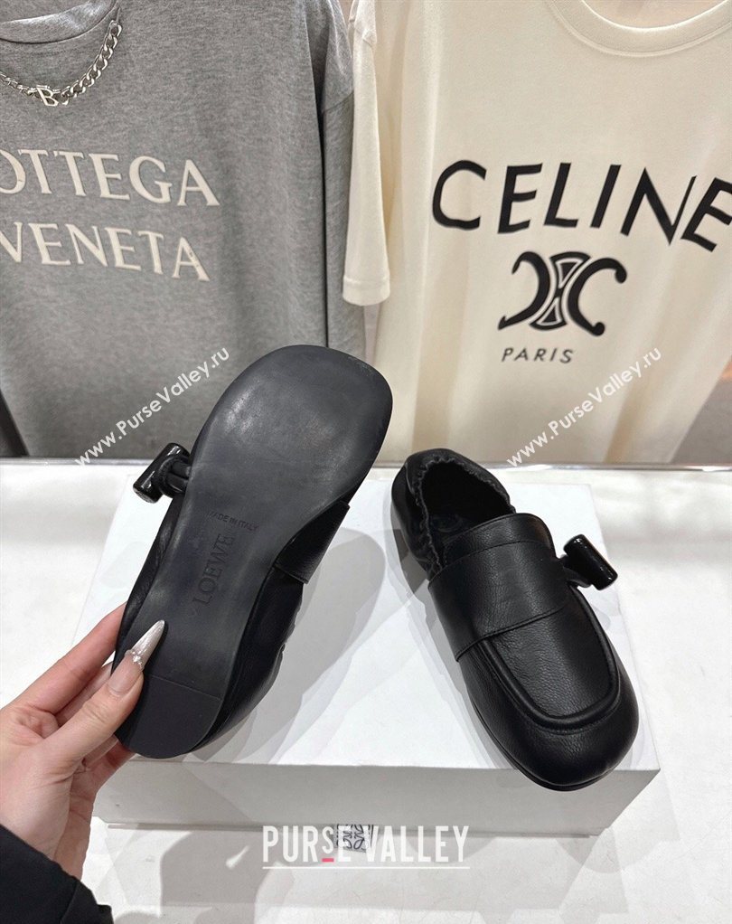 Loewe Toggle Loafers in Shiny Smooth Calfskin Leather Black 2026 (MD-260226009)