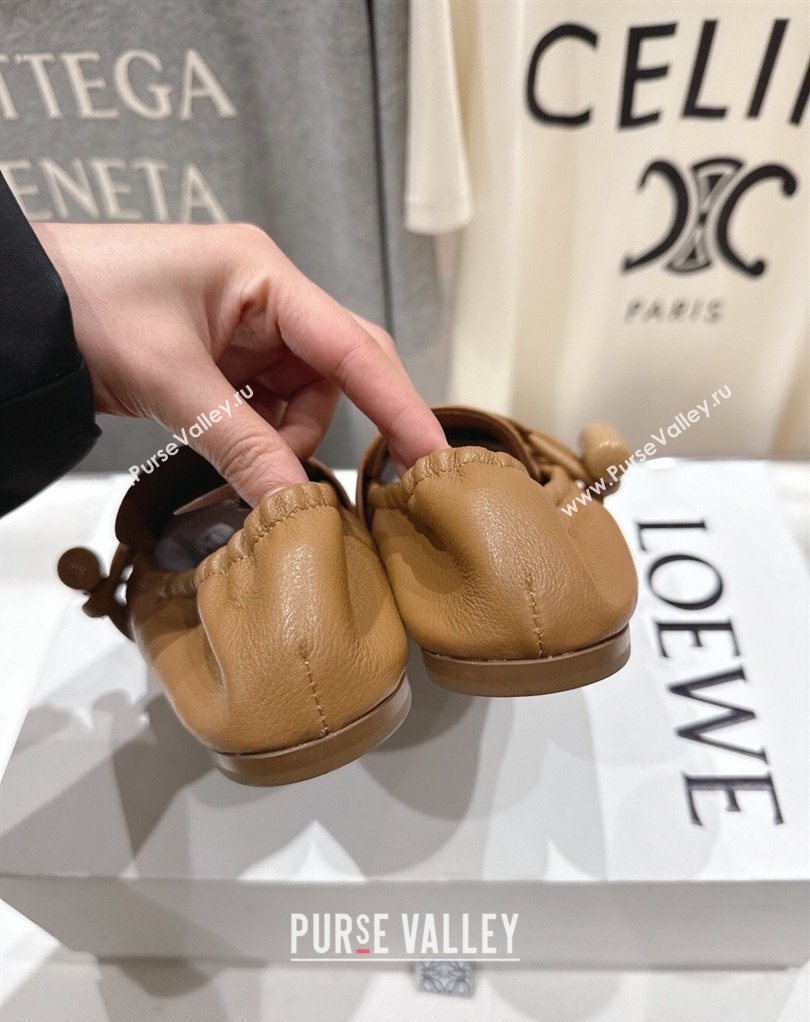 Loewe Toggle Loafers in Shiny Smooth Calfskin Leather Oak Brown 2026 (MD-260226010)