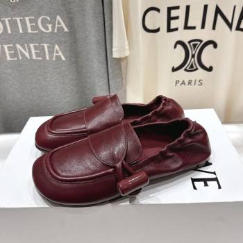 Loewe Toggle Loafers in Shiny Smooth Calfskin Leather Burnt Red 2026 (MD-260226011)