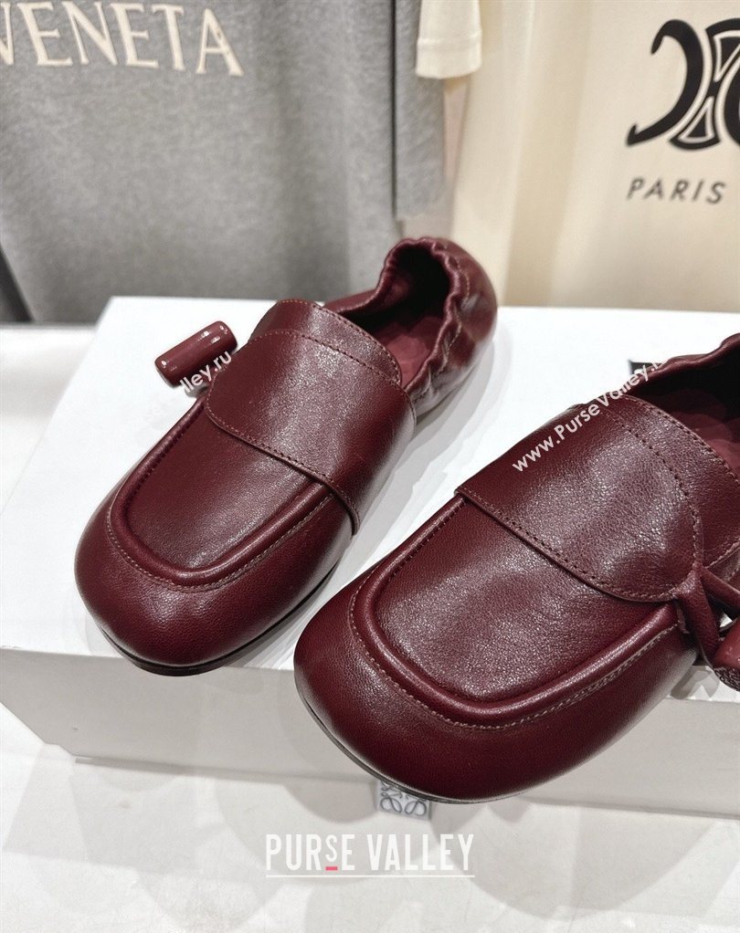 Loewe Toggle Loafers in Shiny Smooth Calfskin Leather Burnt Red 2026 (MD-260226011)