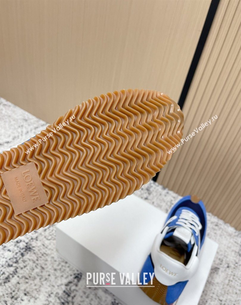 Loewe Flow Runner Sneakers in Nylon and Suede Blue 09 2026 0226 (MD-260226019)