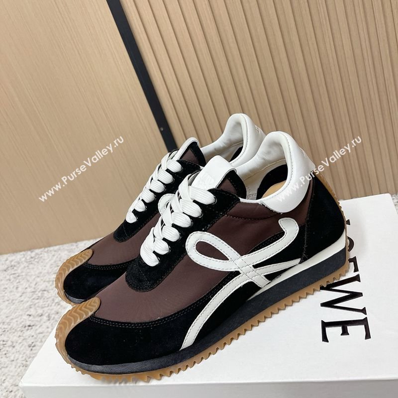Loewe Flow Runner Sneakers in Nylon and Suede Brown 12 2026 0226 (MD-260226022)