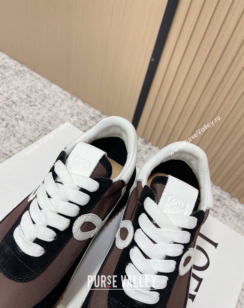 Loewe Flow Runner Sneakers in Nylon and Suede Brown 12 2026 0226 (MD-260226022)