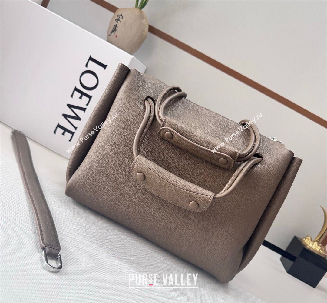 Loewe Medium Madrid bag in supple grained calfskin Taupe 20265 052451 (nana-260407070)