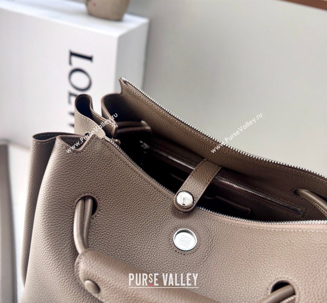 Loewe Medium Madrid bag in supple grained calfskin Taupe 20265 052451 (nana-260407070)