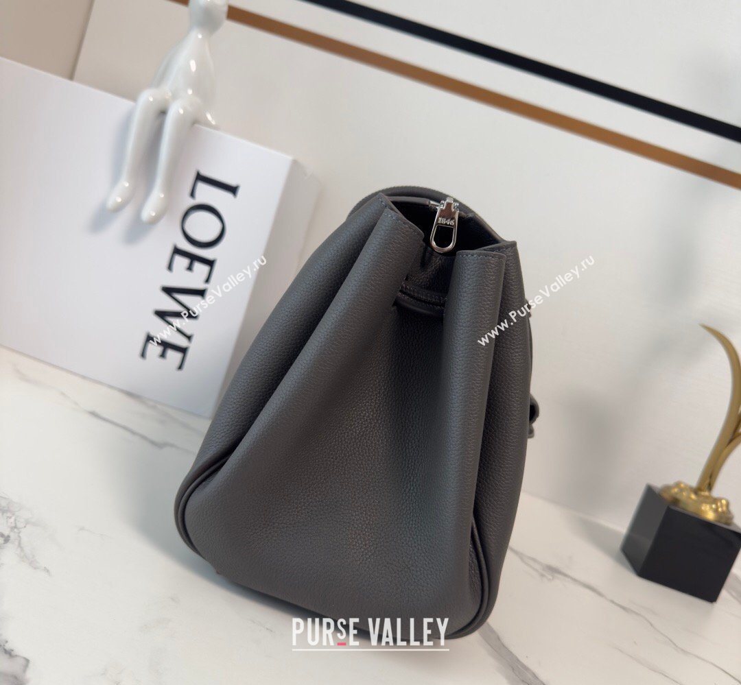 Loewe Medium Madrid bag in supple grained calfskin Dark Grey 20265 052451 (nana-260407071)