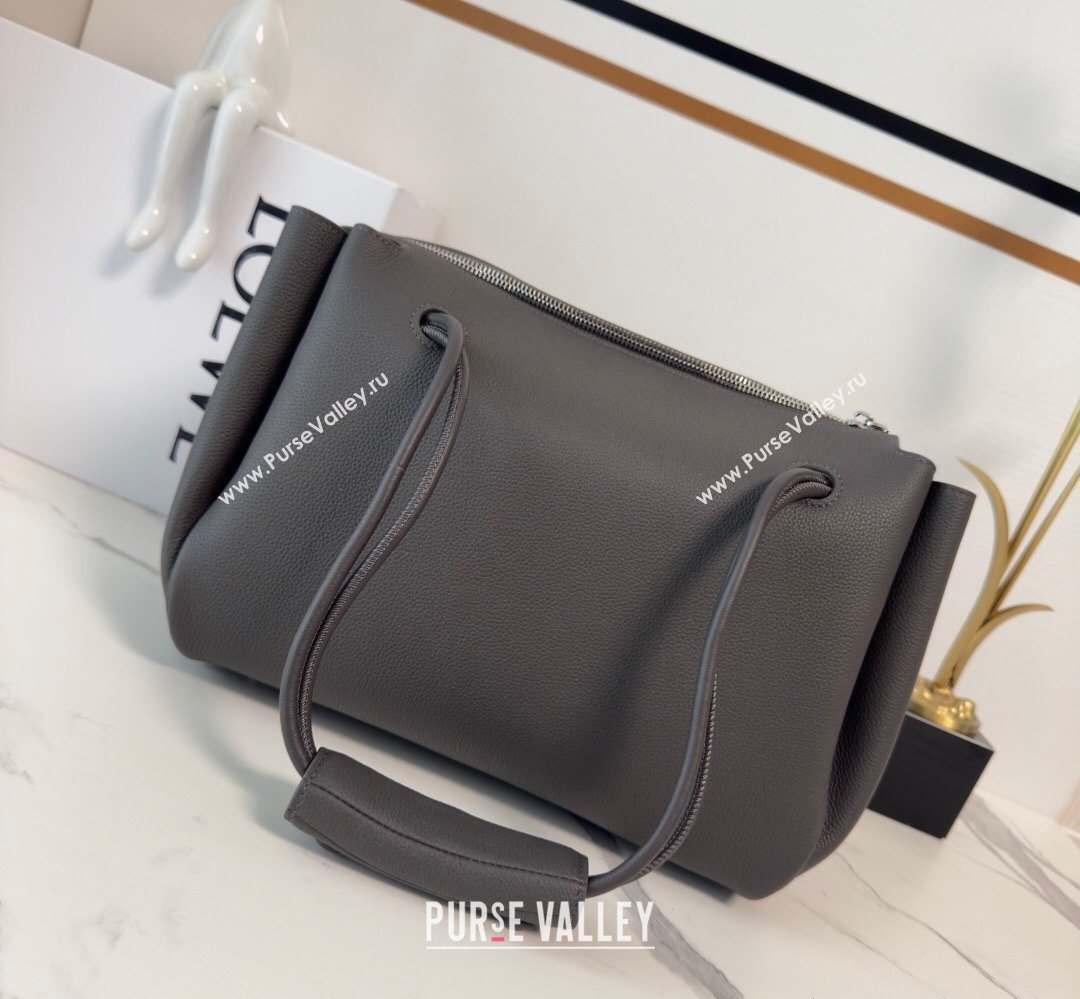 Loewe Medium Madrid bag in supple grained calfskin Dark Grey 20265 052451 (nana-260407071)