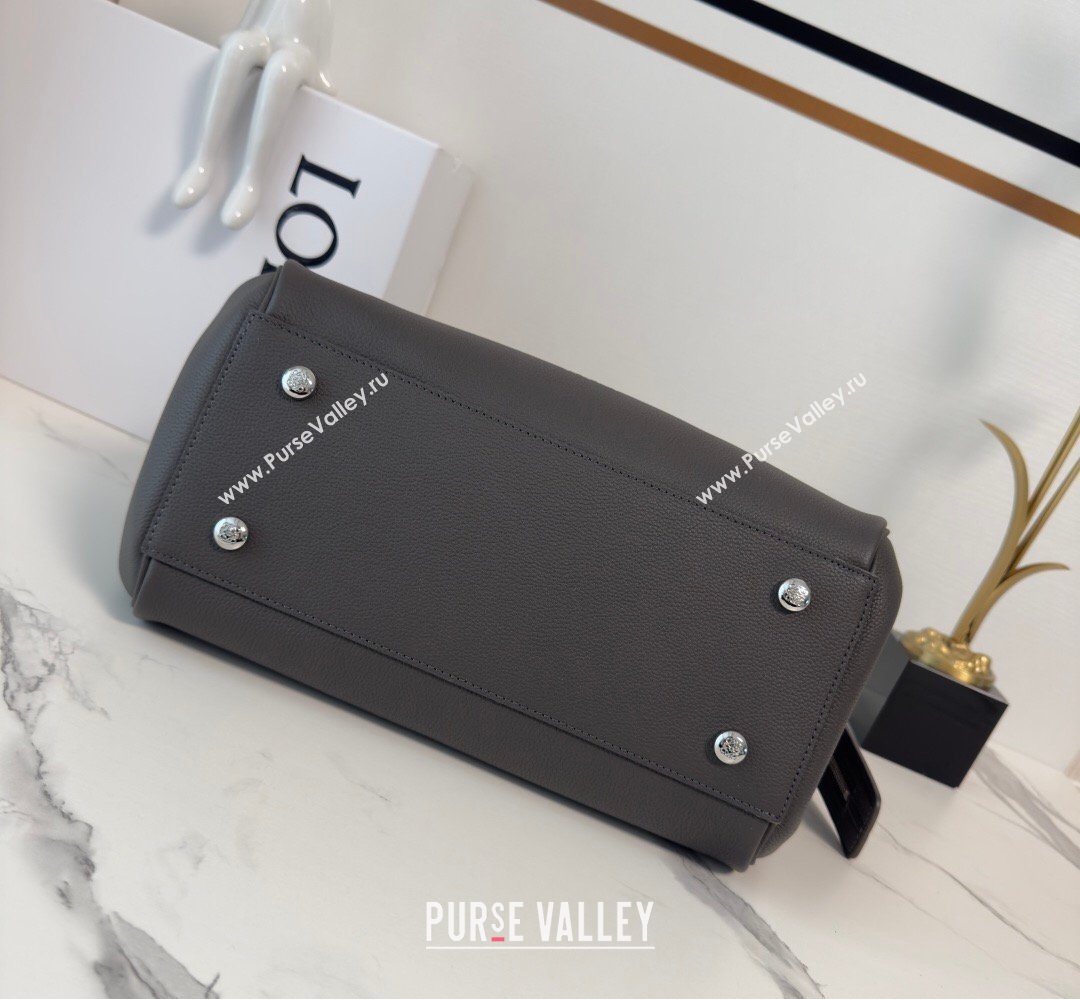 Loewe Medium Madrid bag in supple grained calfskin Dark Grey 20265 052451 (nana-260407071)