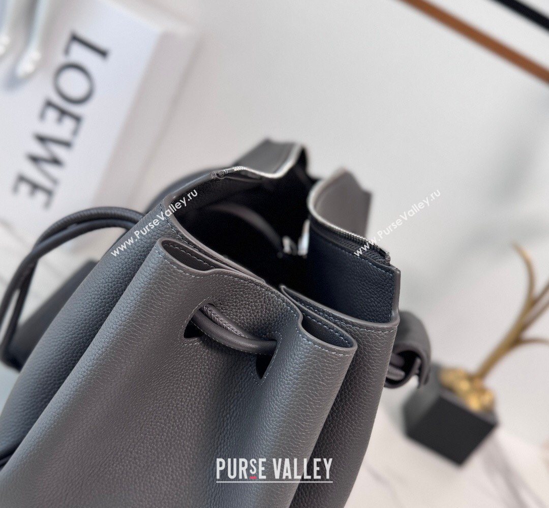 Loewe Medium Madrid bag in supple grained calfskin Dark Grey 20265 052451 (nana-260407071)