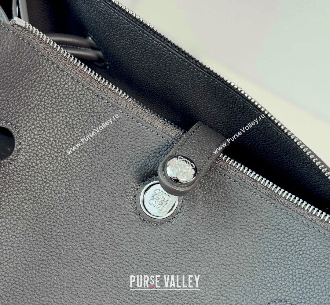 Loewe Medium Madrid bag in supple grained calfskin Dark Grey 20265 052451 (nana-260407071)