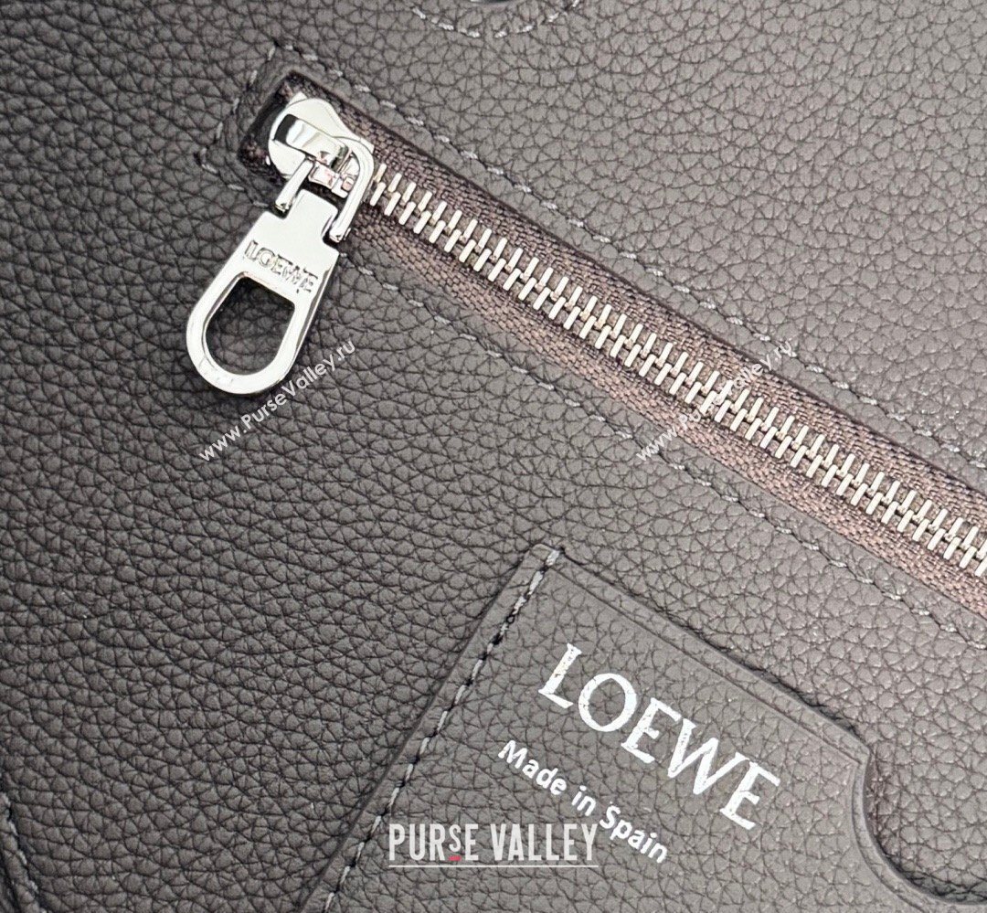 Loewe Medium Madrid bag in supple grained calfskin Dark Grey 20265 052451 (nana-260407071)