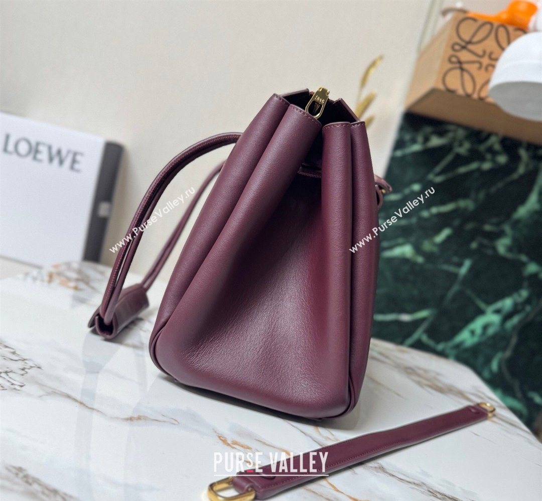 Loewe Large Madrid bag in supple calfskin leather Dark Burgundy 2026 052510 (nana-260407073)