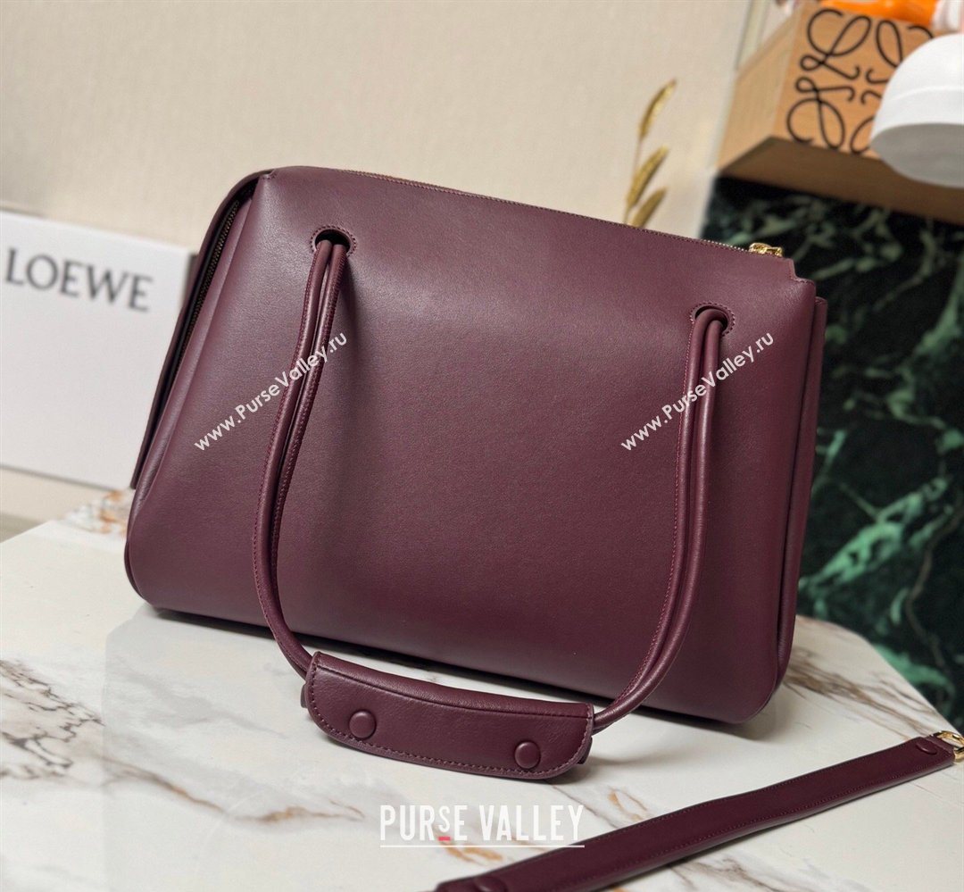 Loewe Large Madrid bag in supple calfskin leather Dark Burgundy 2026 052510 (nana-260407073)