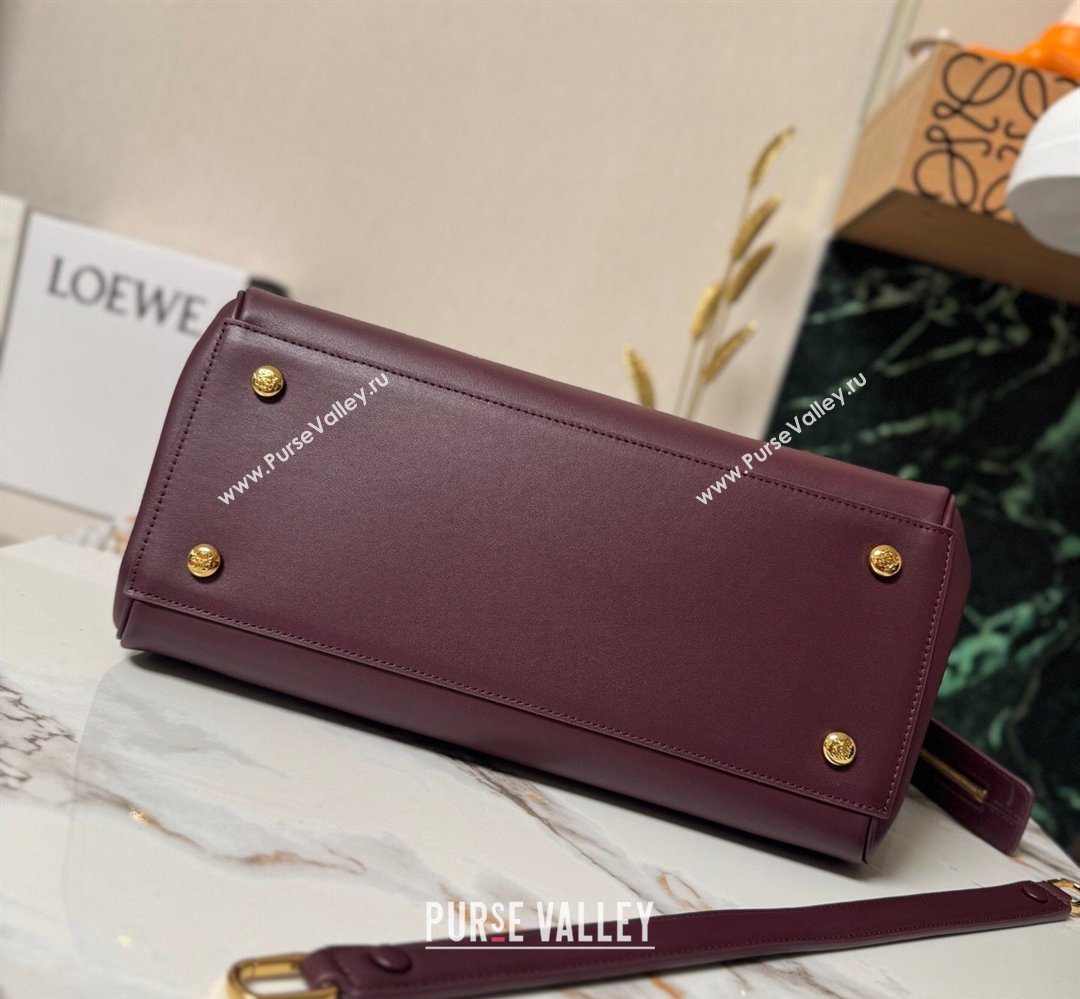 Loewe Large Madrid bag in supple calfskin leather Dark Burgundy 2026 052510 (nana-260407073)