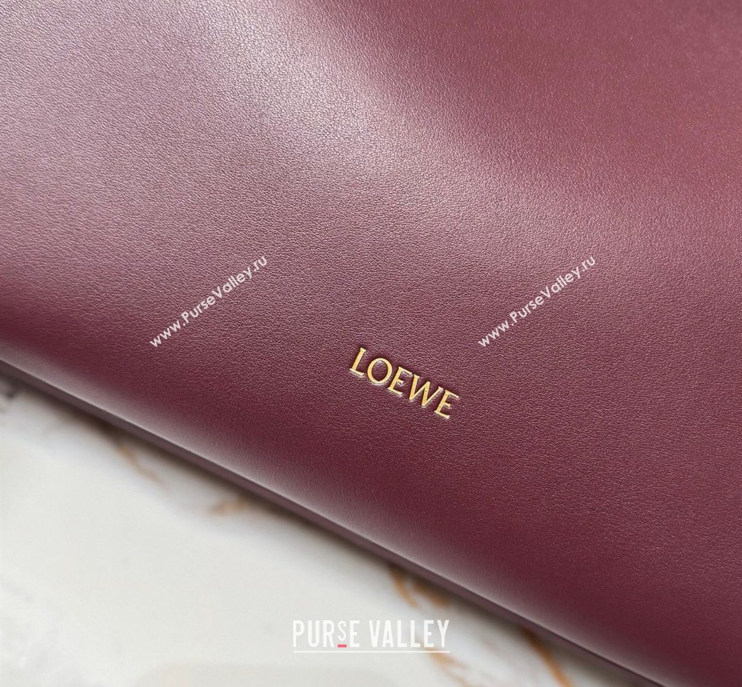 Loewe Large Madrid bag in supple calfskin leather Dark Burgundy 2026 052510 (nana-260407073)
