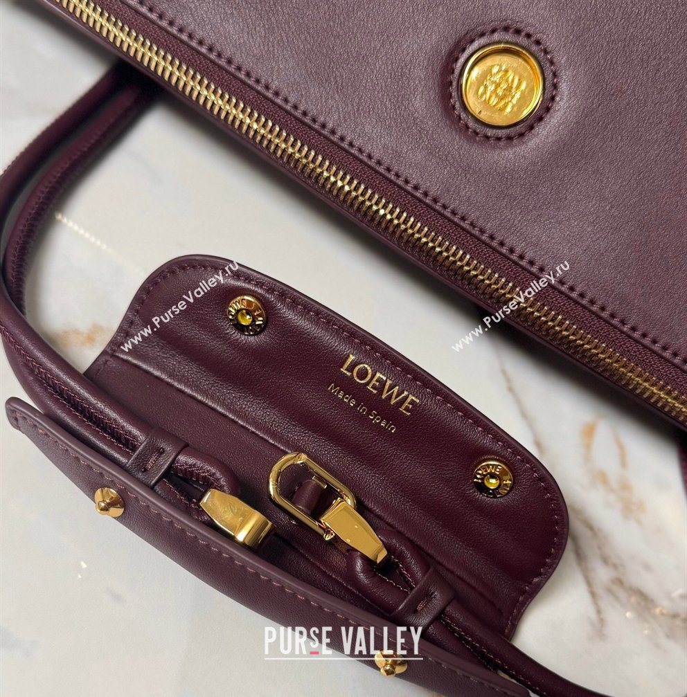 Loewe Large Madrid bag in supple calfskin leather Dark Burgundy 2026 052510 (nana-260407073)