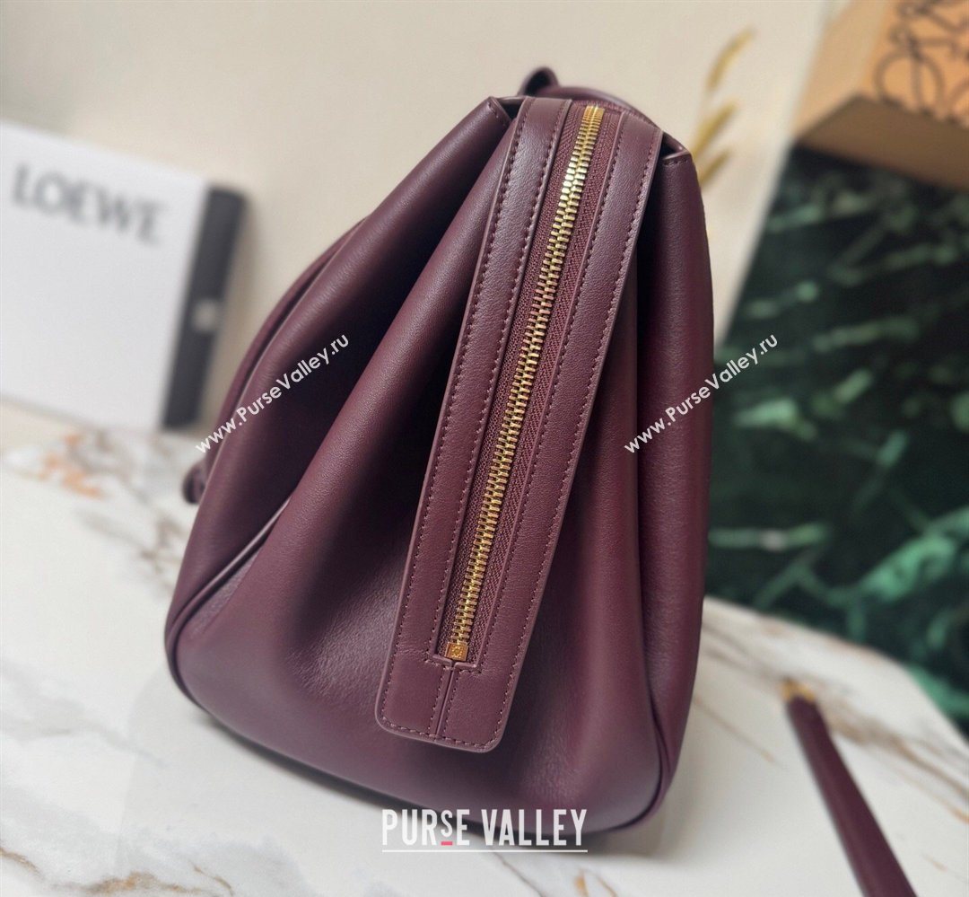 Loewe Large Madrid bag in supple calfskin leather Dark Burgundy 2026 052510 (nana-260407073)