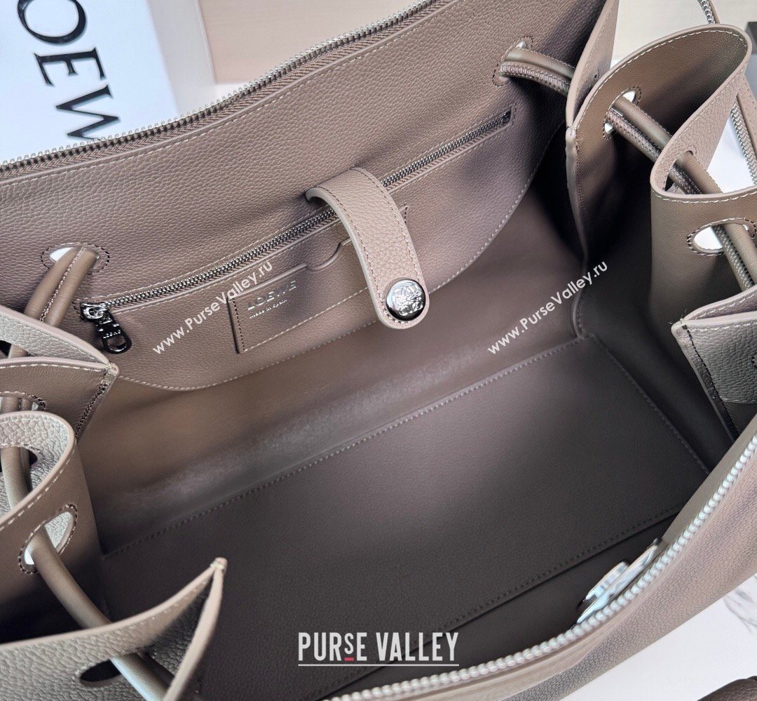 Loewe Large Madrid bag in supple calfskin leather Taupe 2026 052510 (nana-260407076)