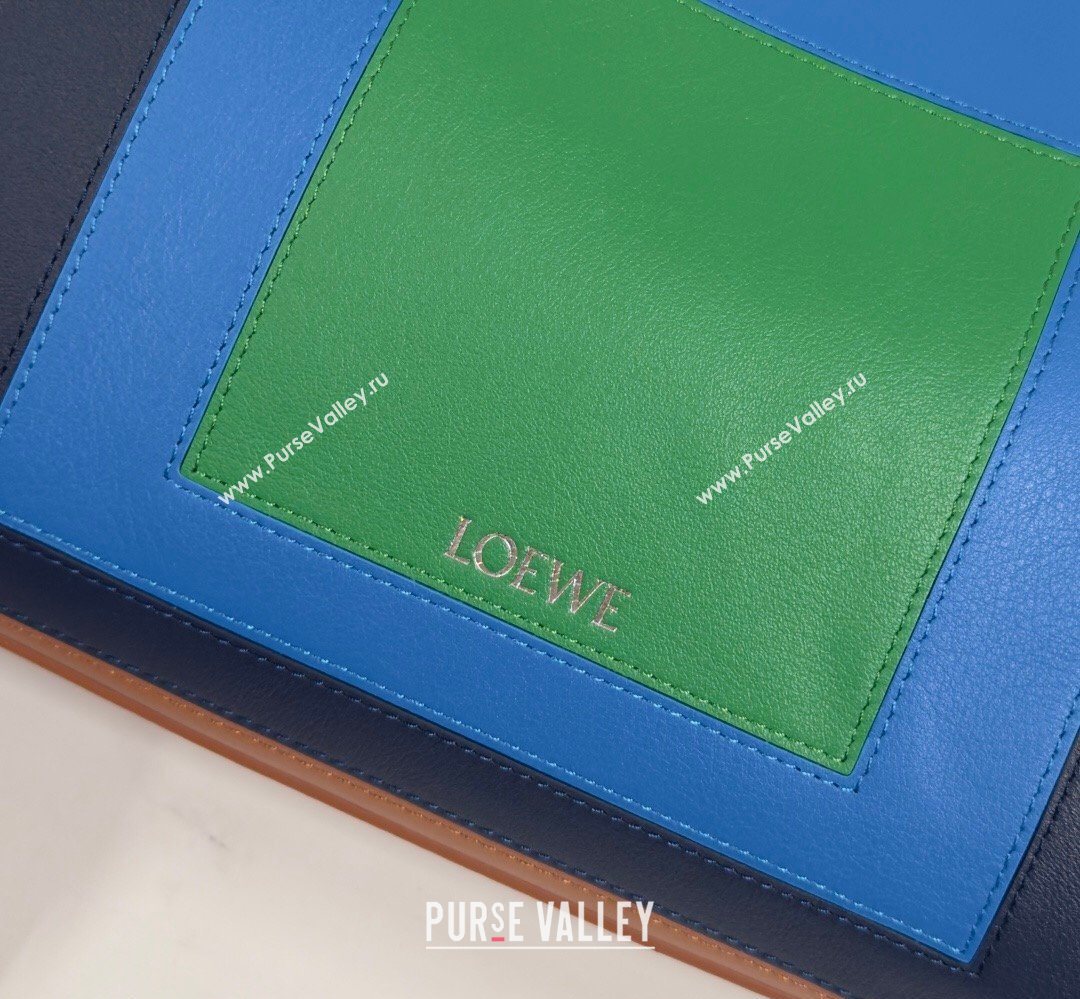 Loewe Medium Madrid bag in supple calfskin leather Caramel/Bright Green 2026 062451 (nana-260407078)