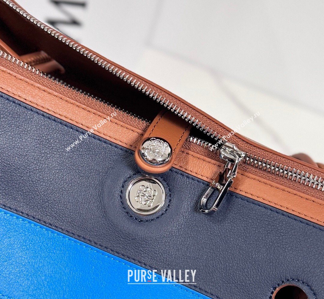 Loewe Medium Madrid bag in supple calfskin leather Caramel/Bright Green 2026 062451 (nana-260407078)