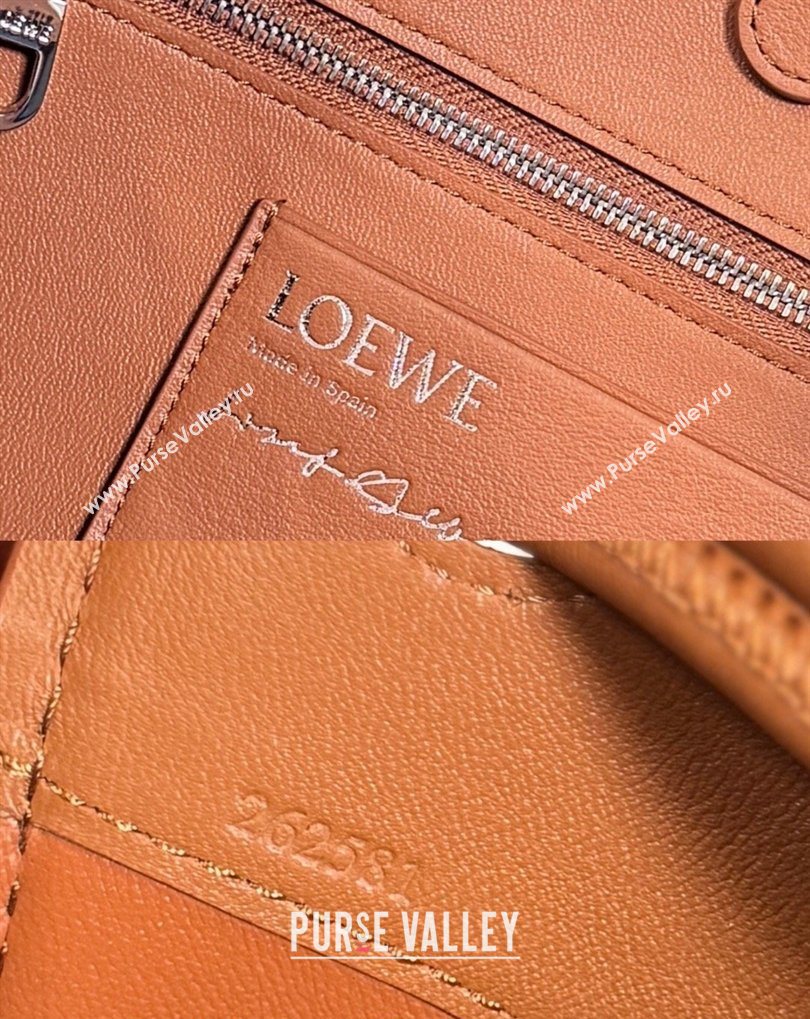 Loewe Medium Madrid bag in supple calfskin leather Caramel/Bright Green 2026 062451 (nana-260407078)