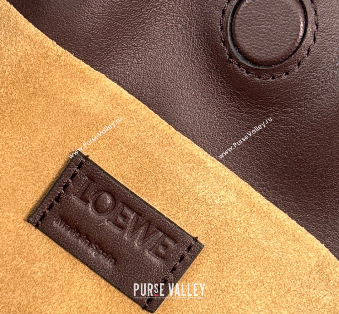 Louis Wain x Loewe Mini Flamenco Clutch in Cat Embroidered Nappa Calfskin Leather Brown 2026 (Ys-260407057)