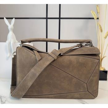 Loewe Large Puzzle Edge bag in grained nubuck Tundra 2026 052446 (Ys-260407080)