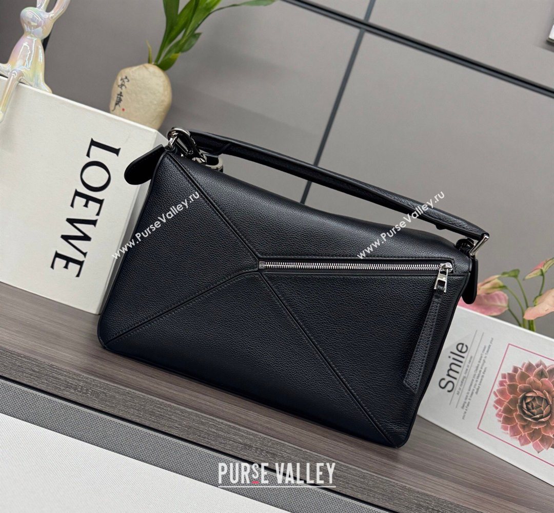 Loewe Large Puzzle Edge bag in soft grained calfskin Black 2026 052446 (Ys-260407081)