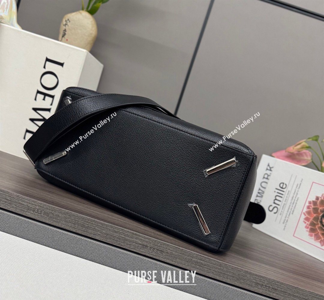 Loewe Large Puzzle Edge bag in soft grained calfskin Black 2026 052446 (Ys-260407081)
