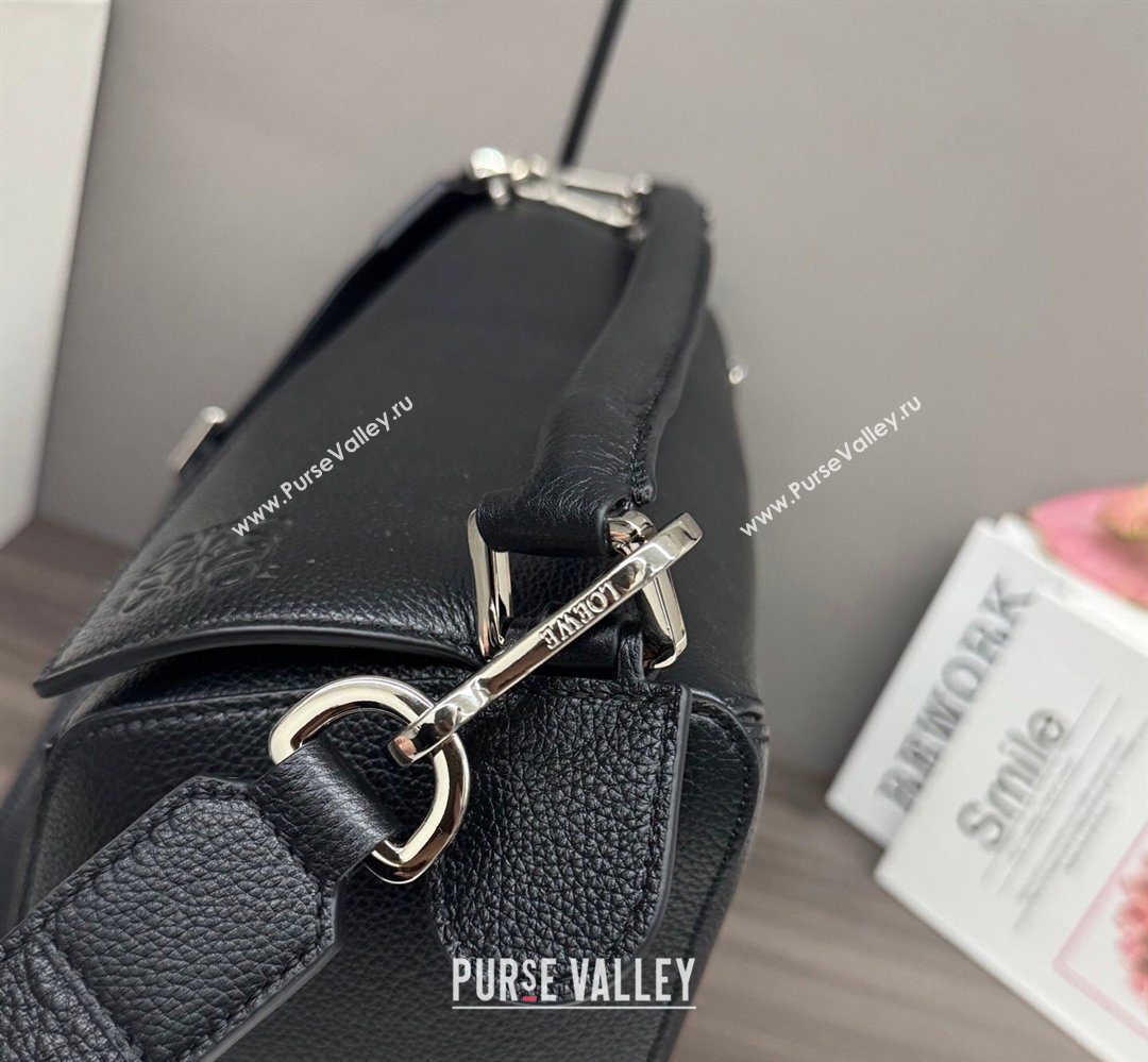 Loewe Large Puzzle Edge bag in soft grained calfskin Black 2026 052446 (Ys-260407081)