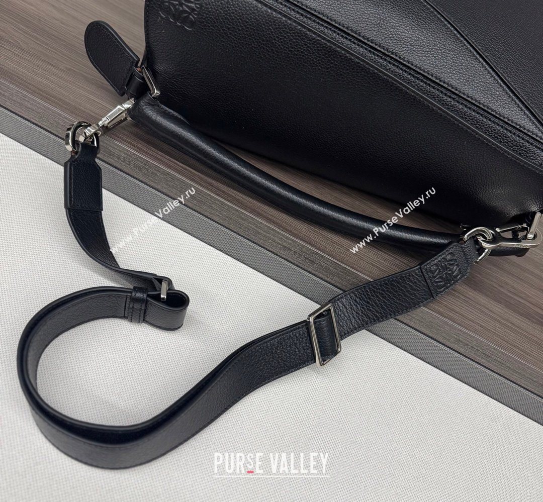 Loewe Large Puzzle Edge bag in soft grained calfskin Black 2026 052446 (Ys-260407081)