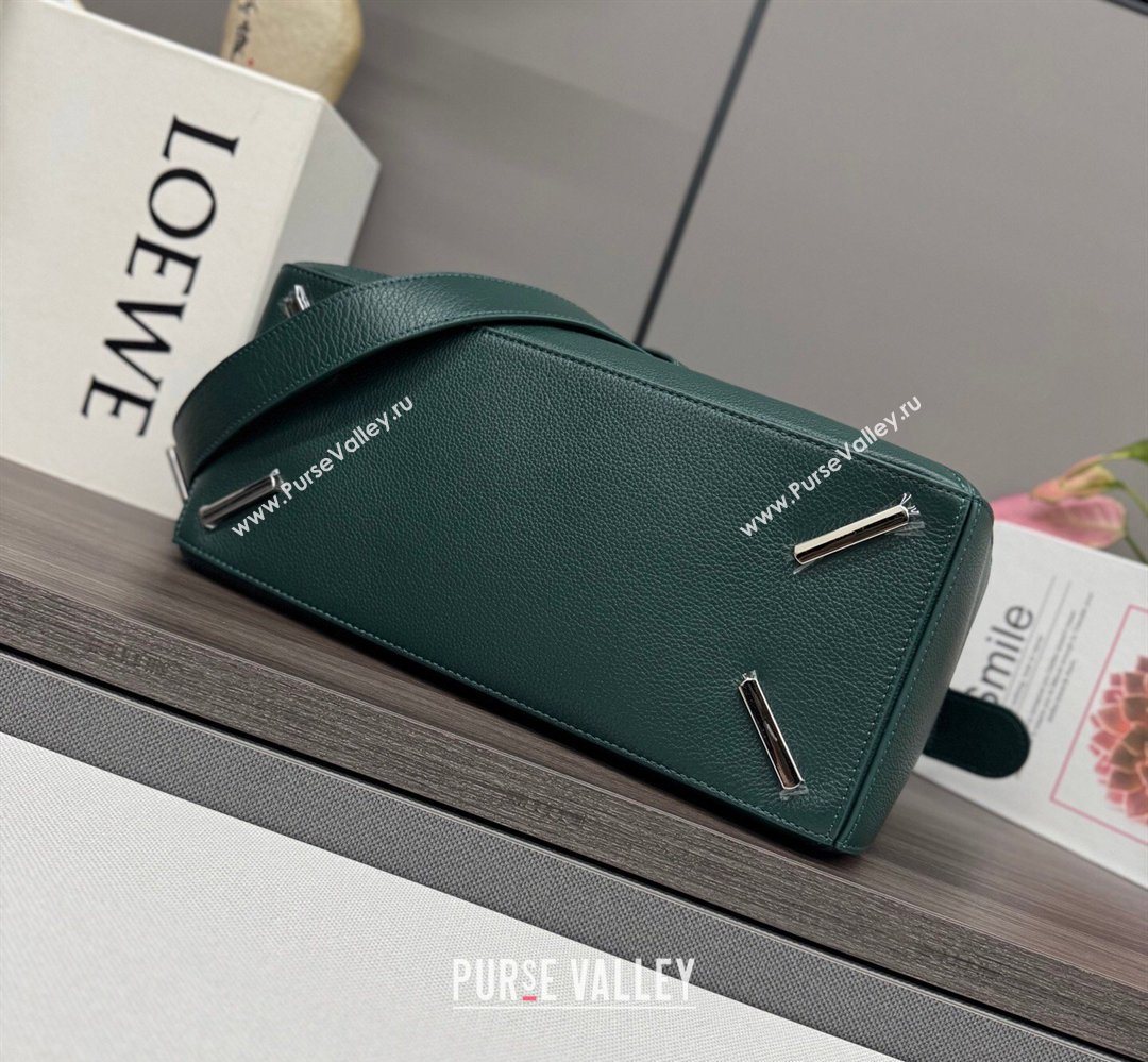 Loewe Large Puzzle Edge bag in soft grained calfskin Dark Green 2026 052446 (Ys-260407082)