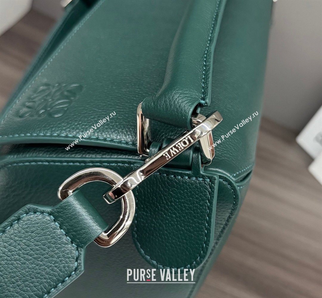 Loewe Large Puzzle Edge bag in soft grained calfskin Dark Green 2026 052446 (Ys-260407082)