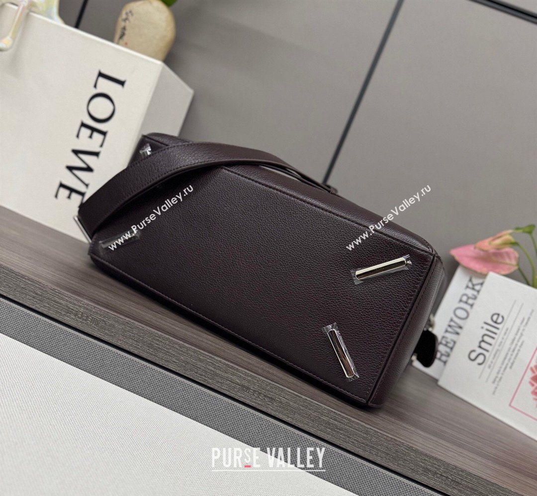 Loewe Large Puzzle Edge bag in soft grained calfskin Cinnabar Red 2026 052446 (Ys-260407084)