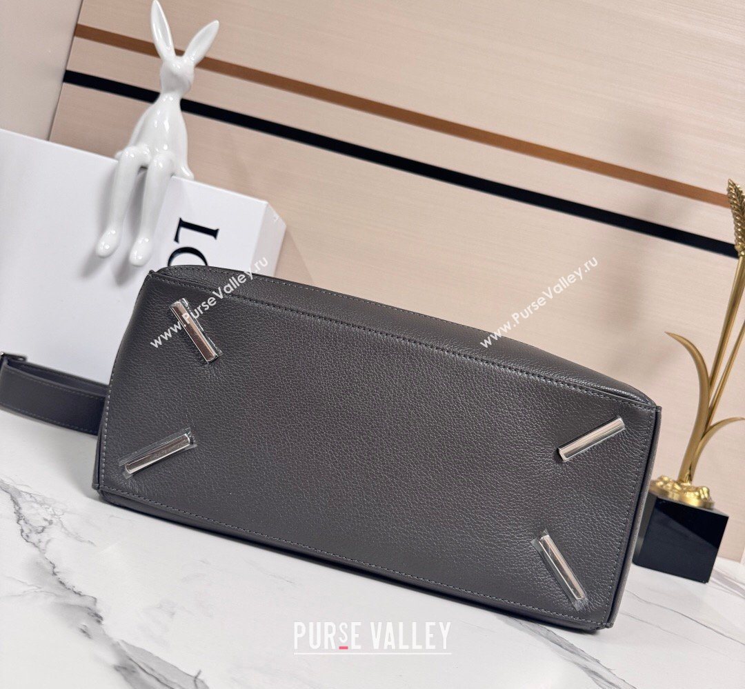 Loewe Large Puzzle Edge bag in soft grained calfskin Dark Grey 2026 052446 (Ys-260407085)