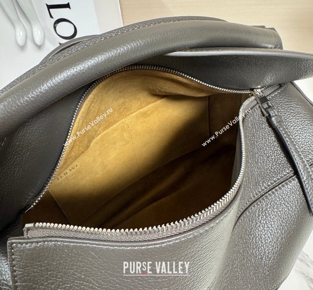 Loewe Large Puzzle Edge bag in soft grained calfskin Dark Grey 2026 052446 (Ys-260407085)