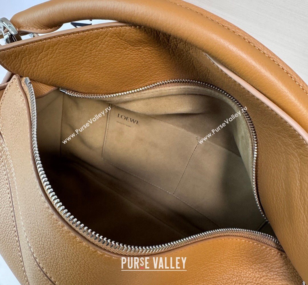 Loewe Large Puzzle Edge bag in soft grained calfskin Canyon Brown 2026 052446 (Ys-260407087)