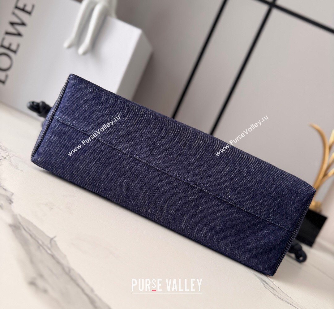 Louis Wain x Loewe Medium Flamenco Clutch in Cat Embroidered Denim Blue 2026 (Ys-260407060)