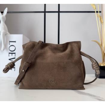 Loewe Flamenco Mini Clutch in Grained Nubuck Leather Tundra 2026 266355 (Ys-260407067)