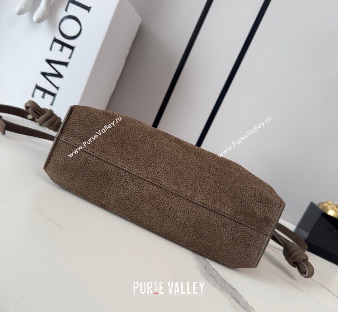 Loewe Flamenco Mini Clutch in Grained Nubuck Leather Tundra 2026 266355 (Ys-260407067)