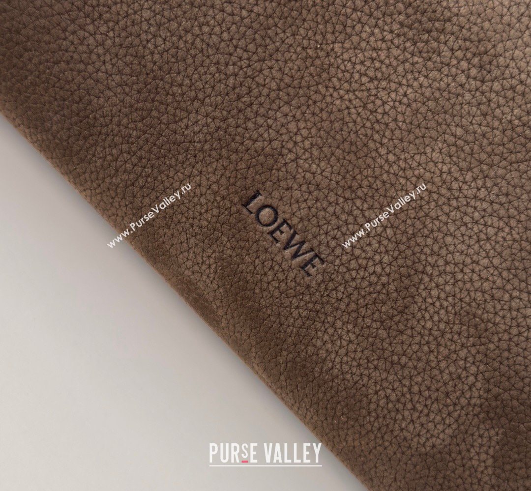 Loewe Flamenco Mini Clutch in Grained Nubuck Leather Tundra 2026 266355 (Ys-260407067)